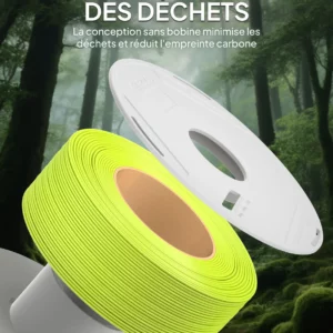 Filament PLA écologique sans bobine réduisant les déchets de 20 %