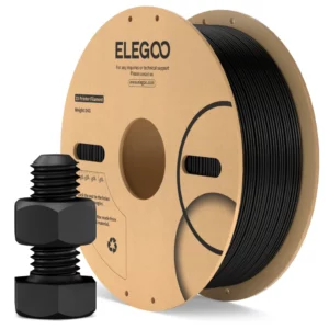 Bobine de filament ABS noir 1kg avec pièce mécanique imprimée en 3D