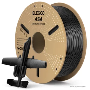 Bobine de filament ASA noir 1kg avec pièce avion imprimée en 3D