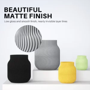 Filament PLA finition mate avec surface lisse et couches peu visibles