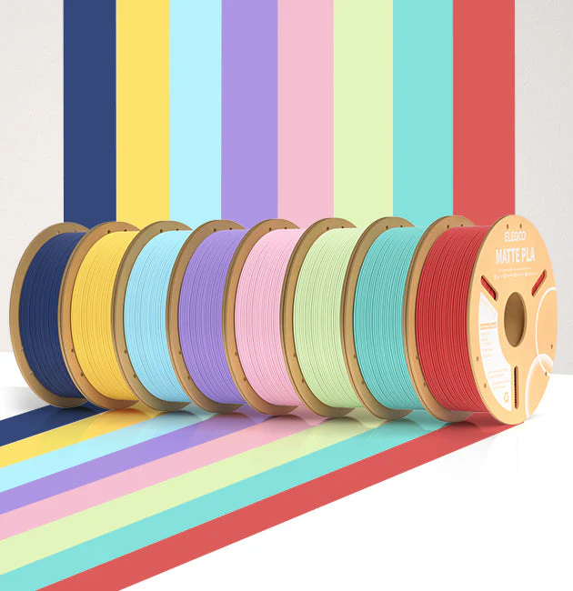 Différents coloris de filament PLA multicolore